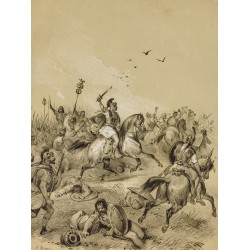 Gravure de 1859 - Victoire de Constantin sur les Vandales - 2