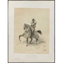 Gravure de 1859 - Portrait de Charles d'Anjou - Roi de Naples - 1