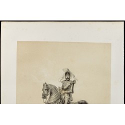 Gravure de 1859 - Portrait de Charles d'Anjou - Roi de Naples - 3
