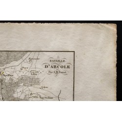 Gravure de 1833 - Plan de la bataille d'Arcole - 3