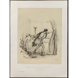 Gravure de 1859 - Constant II - Empereur d'Orient - 1