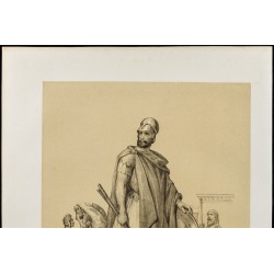 Gravure de 1859 - Portrait d'un soldat grec. - 3