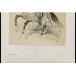 Gravure de 1859 - Portrait de Richard Coeur De Lion - 4