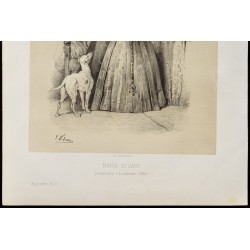 Gravure de 1859 - Portrait de Marie Stuart - 4