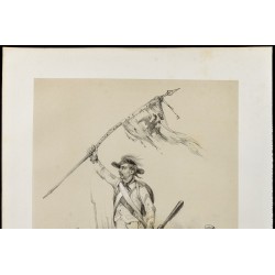Gravure de 1859 - Bataille de Jemappes - 3