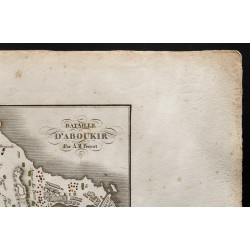 Gravure de 1833 - Plan de la bataille d'Aboukir - 3