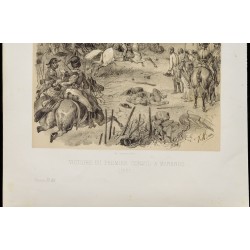 Gravure de 1859 - Bataille de Marengo - Napoléon Bonaparte - 4