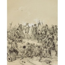 Gravure de 1859 - Bataille de Rocroi - Duc d'Enghien - 2