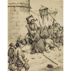 Gravure de 1859 - Mort de Marcel - Prévot des marchands - 2