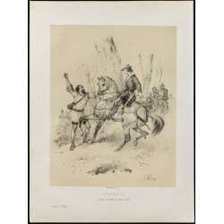 Gravure de 1859 - Charles VI le fou - 1