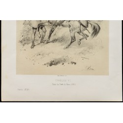 Gravure de 1859 - Charles VI le fou - 4