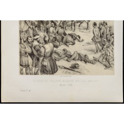 Gravure de 1859 - Philippe Auguste à la bataille de Mantes-la-Jolie - 4