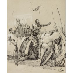 Gravure de 1859 - Mort de Saint Louis devant Tunis - 2