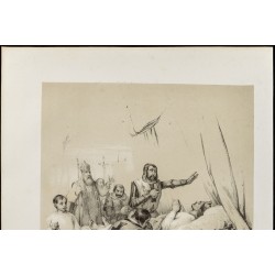 Gravure de 1859 - Mort de Saint Louis devant Tunis - 3