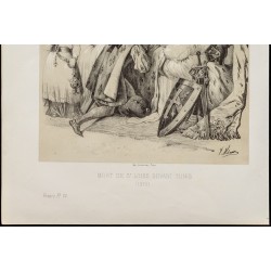 Gravure de 1859 - Mort de Saint Louis devant Tunis - 4