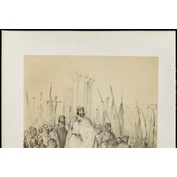 Gravure de 1859 - Couronnement de Hugues Capet - 3