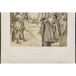 Gravure de 1859 - Couronnement de Hugues Capet - 4