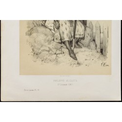 Gravure de 1859 - Portrait de Philippe Auguste - 4