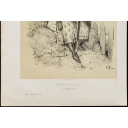 Gravure de 1859 - Portrait de Philippe Auguste - 4