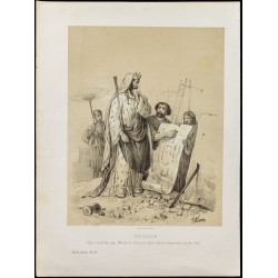 Gravure de 1859 - Portrait du roi Hérode à Hérodion - 1