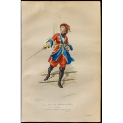 Gravure de 1875 - Portrait de Agathe - Les folies amoureuses - 1
