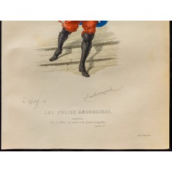Gravure de 1875 - Portrait de Agathe - Les folies amoureuses - 3