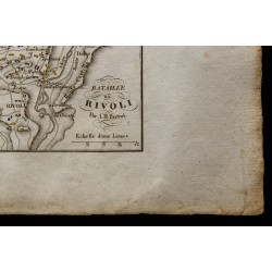 Gravure de 1833 - Plan de la bataille de Rivoli - 5