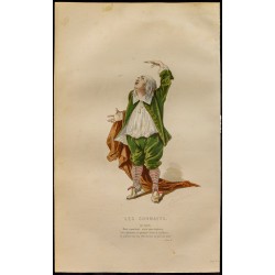 Gravure de 1875 - Portrait du nain dans Les souhaits - 1