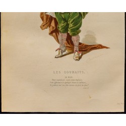 Gravure de 1875 - Portrait du nain dans Les souhaits - 3