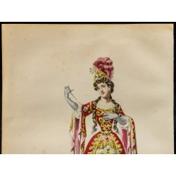 Gravure de 1875 - Isabelle dans le carnaval de Venise - 2