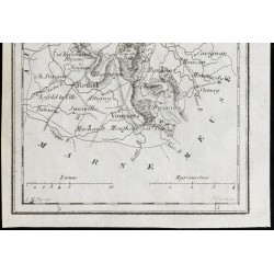 Gravure de 1830 - Ardennes - Carte ancienne du département - 3