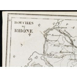 Gravure de 1830 - Bouches-du-Rhône - Carte ancienne du département - 2