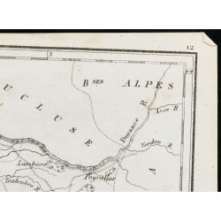 Gravure de 1830 - Bouches-du-Rhône - Carte ancienne du département - 3