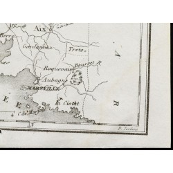 Gravure de 1830 - Bouches-du-Rhône - Carte ancienne du département - 5