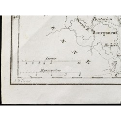 Gravure de 1830 - Creuse - Carte ancienne du département - 4