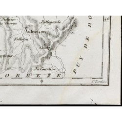 Gravure de 1830 - Creuse - Carte ancienne du département - 5