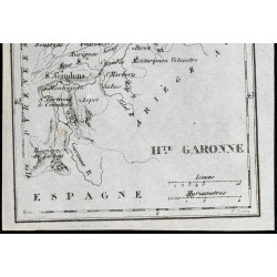 Gravure de 1830 - Haute Garonne - Carte ancienne du département - 3