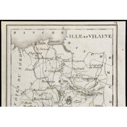 Gravure de 1830 - Ille et Vilaine - Carte ancienne du département - 2