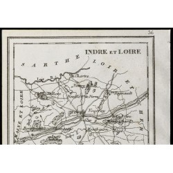 Gravure de 1830 - Indre et Loire - Carte ancienne du département - 2