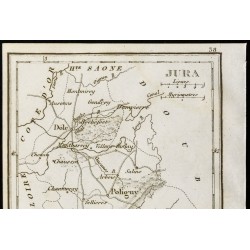 Gravure de 1830 - Jura - Carte ancienne du département - 2