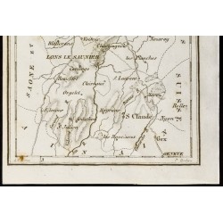 Gravure de 1830 - Jura - Carte ancienne du département - 3