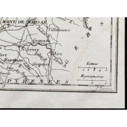 Gravure de 1830 - Landes - Carte ancienne du département - 5