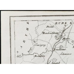 Gravure de 1830 - Loir et Cher - Carte ancienne du département - 2