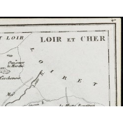 Gravure de 1830 - Loir et Cher - Carte ancienne du département - 3