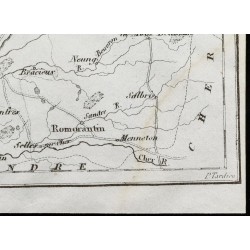 Gravure de 1830 - Loir et Cher - Carte ancienne du département - 5