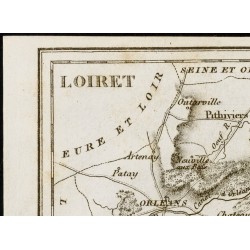 Gravure de 1830 - Loiret - Carte ancienne du département - 2