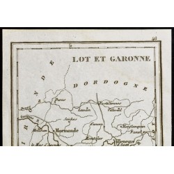 Gravure de 1830 - Lot-et-Garonne - Carte ancienne du département - 2