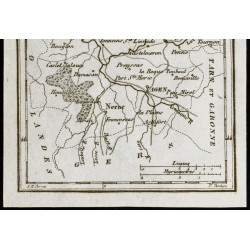 Gravure de 1830 - Lot-et-Garonne - Carte ancienne du département - 3