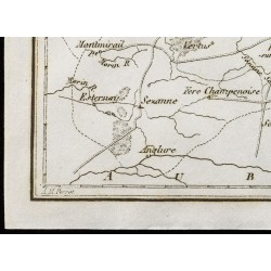 Gravure de 1830 - Marne - Carte ancienne du département - 4