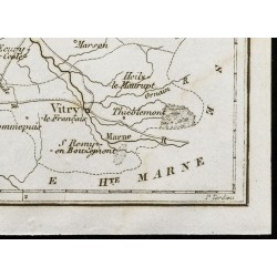 Gravure de 1830 - Marne - Carte ancienne du département - 5
